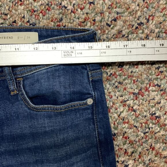 Pilcro Anthropologie High Rise Shibori Tie Dye Cuff Slim Boyfriend Jeans Size 26 - Picture 14 of 16